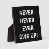 Ne jamais abandonner la plaque (Recto)