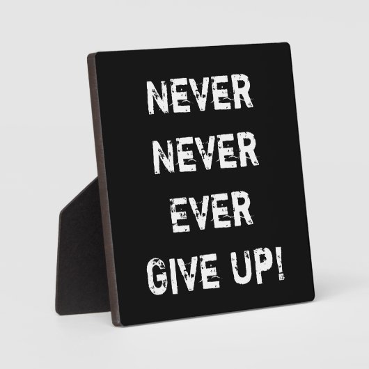 Ne jamais abandonner la plaque (Recto)