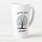 Ne jamais cesser de rêver latte Mug (Angle droit)