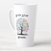 Ne jamais cesser de rêver latte Mug (Angle gauche)