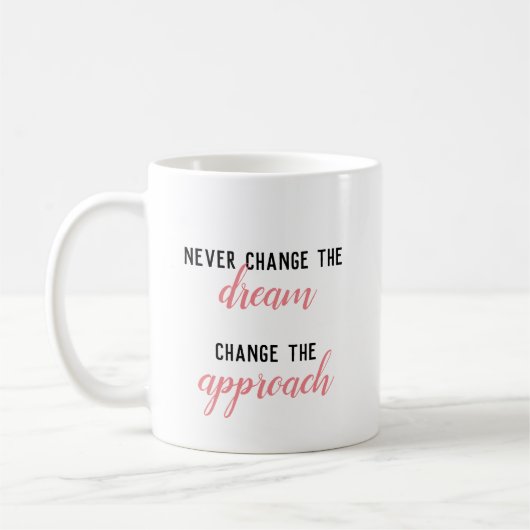 Ne jamais changer le rêve, changer l'approche Mug (Gauche)