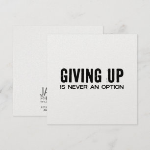NE JAMAIS QUITTER la carte 5.25 x 5.25