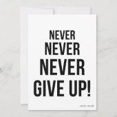 Ne jamais renoncer à la carte de motivation Winsto (Devant)