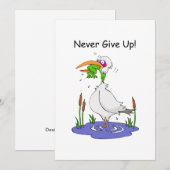 Ne jamais renoncer à la carte de voeux (Devant / Derrière)