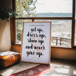 Ne jamais renoncer à la motivation<br><div class="desc">Poster de citation de ne jamais renoncer à la motivation - Présenter cette affiche de motivation inspirante avec un arrière - plan de peinture d'aquarelle douce dans des tons élégants de rose et de beige. Le message, "Peu importe ce que vous ressentez, vous habillez, montez et n'abandonnez jamais." Réveillez-vous, soyez...</div>