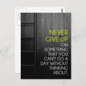 Ne jamais renoncer à une carte postale inspirante (Devant / Derrière)