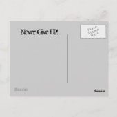 Ne jamais renoncer aux gants de boxe Carte postale (Dos)