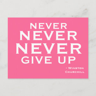 Ne jamais renoncer - Carte postale Motivative