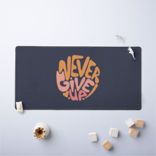 Ne jamais renoncer - Motivation rose et orange fon