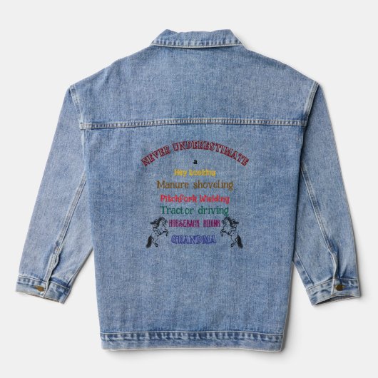Ne jamais sous-estimer Grand-mère Jean Jacket (Verso)