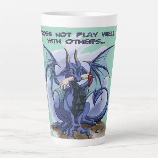 Ne jouez pas bien avec d'autres Dragon Latte Mug (Devant)