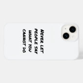 Ne laissez jamais les gens dire coque iphone (Verso (horizontal))