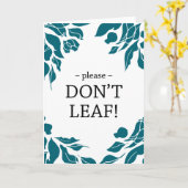 Ne laissez pas la carte d'adieu (Fleur jaune)