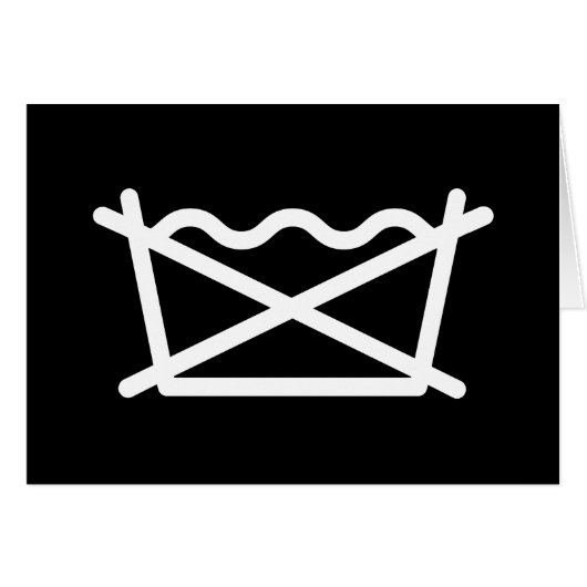 NE LAVEZ PAS ! CARTE (Devant horizontal)