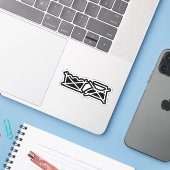NE LAVEZ PAS ! NE REFROIREZ PAS ! AUTOCOLLANT (Ordinateur portable avec iPhone)