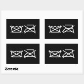 NE LAVEZ PAS ! NE REFROIREZ PAS ! STICKER RECTANGU (Feuille)