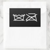 NE LAVEZ PAS ! NE REFROIREZ PAS ! STICKER RECTANGU (Sac)