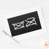 NE LAVEZ PAS ! NE REFROIREZ PAS ! STICKER RECTANGU (Enveloppe)