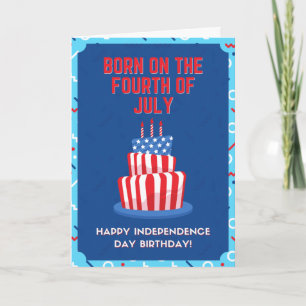 Né le 4 juillet Carte d'anniversaire