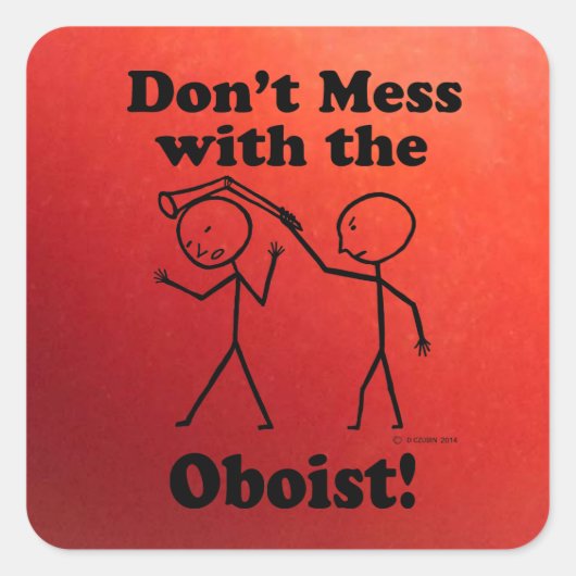 Ne manquez pas le Sticker Carré Oboist (Devant)