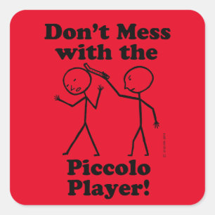 Ne manquez pas le Sticker Carré Piccolo Player