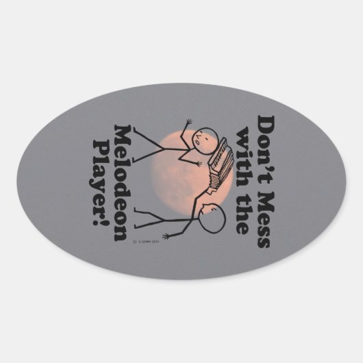 Ne manquez pas le Sticker ovale du Lecteur Melodeo (Devant)