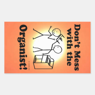 Ne manquez pas l'Organiste Sticker Rectangulaire