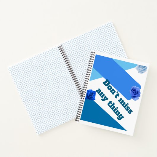 Ne manquez rien" Carnet Rose bleu (Intérieur)