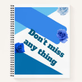 Ne manquez rien" Carnet Rose bleu (Devant)