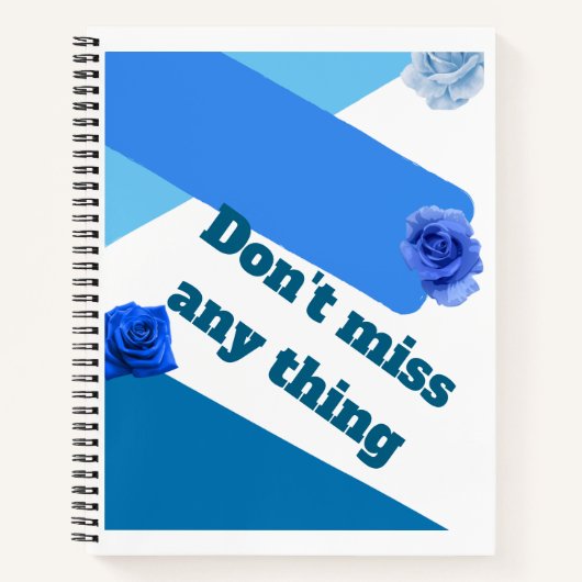 Ne manquez rien" Carnet Rose bleu (Devant)