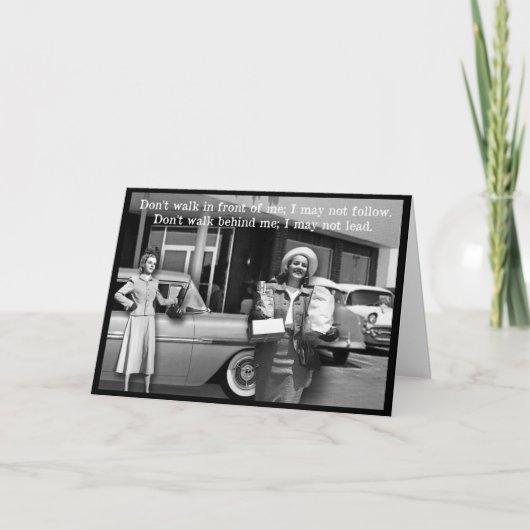 Ne marchez pas devant ma carte de voeux (Devant)