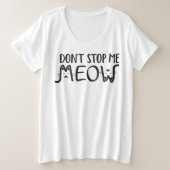 Ne m'arrête pas, chat noir et blanc Fun Typo (Design devant)