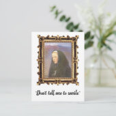 "Ne me dites pas de sourire" Carte postale féminis (Debout devant)
