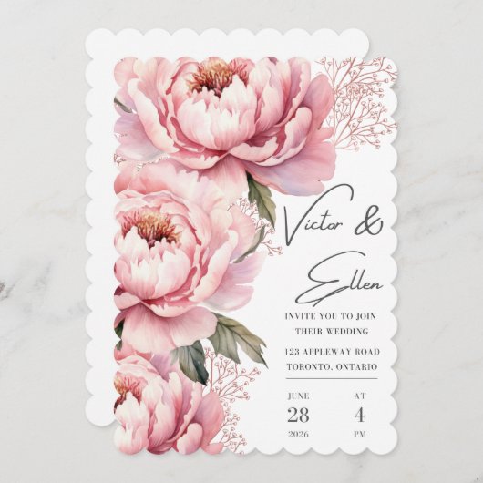 Ne me faites pas rougir les invitations (Devant / Derrière)