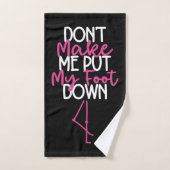 Ne me forcez pas à sévir - Flamant rose drôle (Serviette à main)