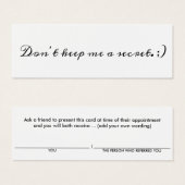 Ne me gardez pas une carte secrète de référence cl (Devant & derrière)