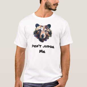 "Ne me jugez pas : T-shirt à visage de chien gras