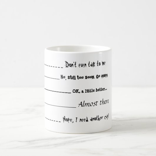 "Ne me parlez même pas" Café Mug (Centre)