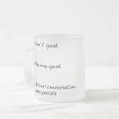 NE ME PARLEZ PAS JUSQU'À CE QUE J'AIE LA TASSE (Devant gauche)