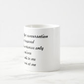 Ne me parlez pas jusqu'à ce que je boive ma tasse (Centre)