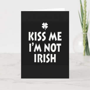 Ne m'embrasse pas carte de trèfle irlandais