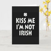 Ne m'embrasse pas carte de trèfle irlandais (Fleur jaune)