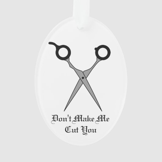 Ne m'incitez pas à vous couper - des ciseaux de (dos)