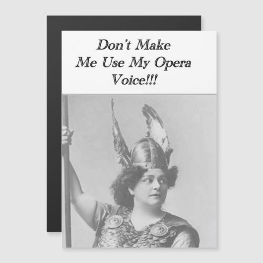 Ne m'oblige pas à utiliser ma carte vocale Opera (Devant / Derrière)