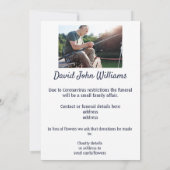 Ne m'oubliez pas Avis de décès Carte de décès (Dos)