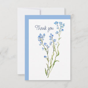 Ne m'oubliez pas Merci Fleur de jardin à l'aquarel
