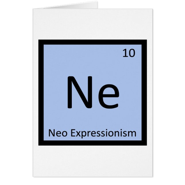 Ne - Neo Expressionism Art Chemistry Symbol (Voorkant)