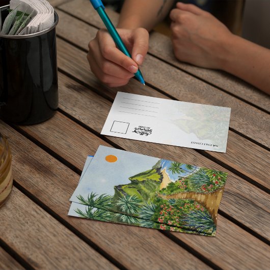 Ne Pali Coast Kauai Hawaii Waterverf Briefkaart