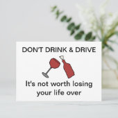 Ne pas boire et conduire Carte (Debout devant)