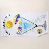 Ne pas boire et plonger serviette de plage (Devant)